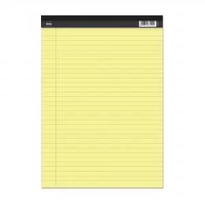 RHINO A4 Legal Pad Perforated 100 Pages 50 Leaf Yellow Paper 8mm