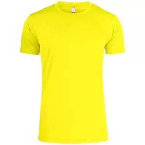 Clique Mens Active T-Shirt (XS) (Visibility Yellow)