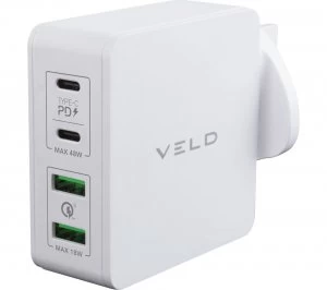 VELD Super-Fast 4-port USB Wall Charger