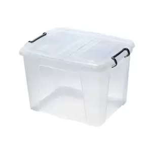 Strata Smart Clear 40L Plastic Stackable Nestable Storage Box