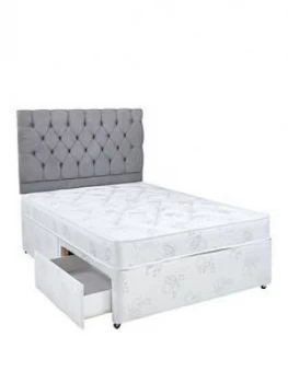 Airsprung New Victoria Ortho Divan Bed With Storage Options - White