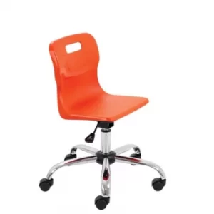 TC Office Titan Swivel Junior Chair with Castors, Orange