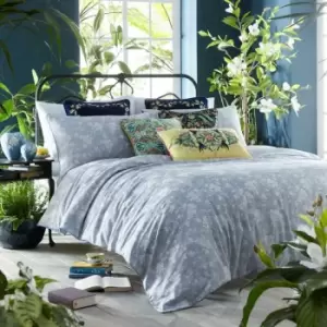 Magnolia Jasper 220TC 100% Cotton King Size Duvet Cover Sets Bedding Bed Sets - Blue - Wedgwood
