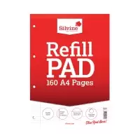 Silvine FSCRP80 A4 Ruled Headbound Refill Pad 160 Pages