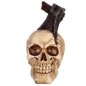Gothic Axe Head Skull Ornament