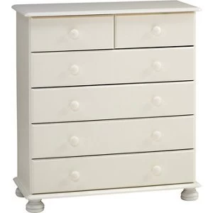 Malmo White Pine 6 Drawer Chest (H)901mm (W)823mm (D)383mm