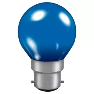 Crompton Lamps 15W Golfball B22 Dimmable Colourglazed IP65 Blue