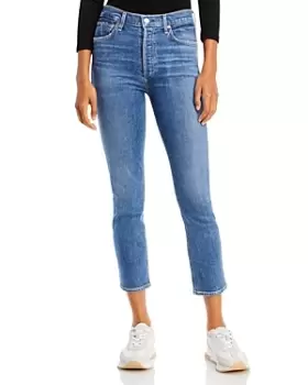 Citizens of Humanity Charlotte High Rise Straight Leg Ankle Jeans in Dance Floor