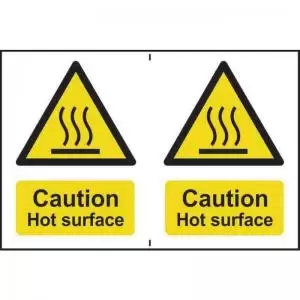 &lsquo;Caution Hot Surface&rsquo; Sign; Self-Adhesive