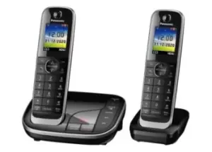 KX-TGJ422EB Panasonic Double Handset Digital Cordless Phone with Answering Machine