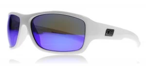 Dirty Dog Slab Sunglasses White AHMPOL Polariserade 64mm