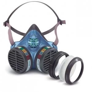 Moldex ABEK1P3 Half Mask with Replaceable Particulate Filters Blue Ref