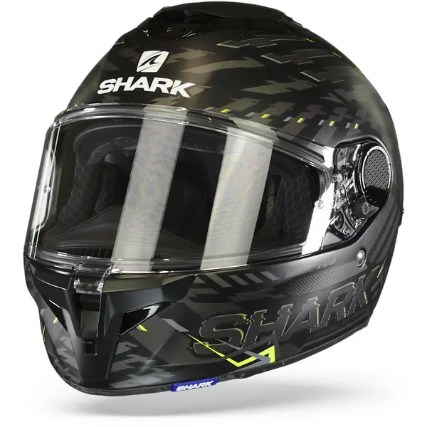 Shark Spartan GT Bcl. Micr. E-Brake Mat Mat Black Yellow Anthracite KYA Full Face Helmet L