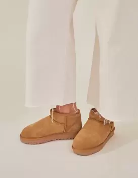 Accessorize Womens Mini Suede Boots Tan, Size: 40