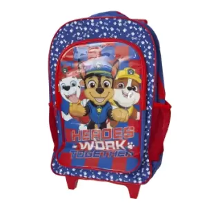 Paw Patrol Childrens/Kids Heroes Work Together Wheelie Backpack (One Size) (Blue/Red)