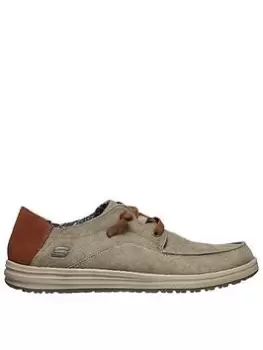 Skechers Air-cooled Goga Mat Arch Streetwear Casual Shoe, Brown, Size 10, Men
