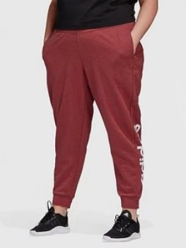 Adidas Essentials Linear Pant - Plus Size, Red/White, Size 1X, Women