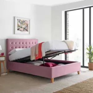 Bedmaster Kingham Pink Velvet Ottoman Bed Kingsize