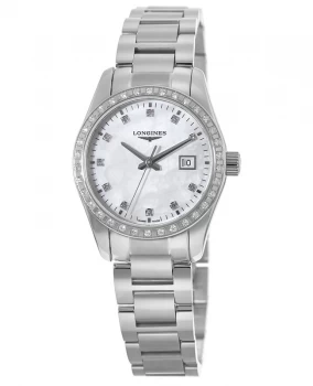 Longines Conquest Classic 29.5mm Diamond Bezel and Dial Womens Watch L2.286.0.87.6 L2.286.0.87.6
