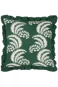 Montrose Luxury Fringed Leaf Polyester Filled Cushion