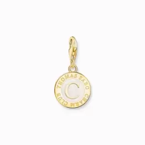 Charmista White Sterling Silver Gold Plated Enamel Coin Charm 2095-427-14