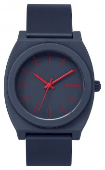 Nixon Time Teller P Matte Navy Navy Silicone Strap Watch