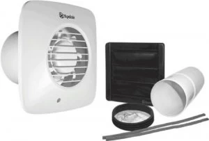 Xpelair 4" Square Extractor Fan with Timer