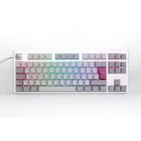 Ducky One3 Mist TKL 80% USB RGB Mechanical Gaming Keyboard Cherry MX Blue Switch - UK Layout