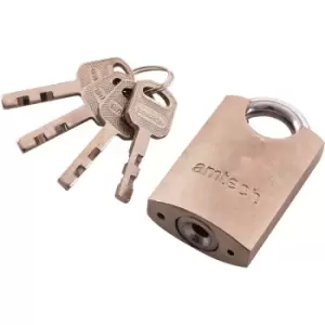 Amtech T1610 40mm Steel Padlock with Keys, 7mm Hardened Steel Shackle, Precision Locking Mechanism Security Padlock