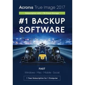 Acronis THJXB2UKS True Image 2017 License - 1 Computer with 1TB Cloud Storage