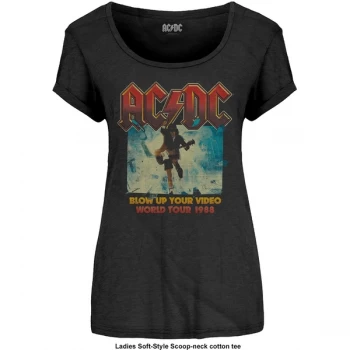 AC/DC - Blow Up Your Video Ladies Small T-Shirt - Black