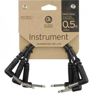 Instruments Cable 1x Jack plug 6.35mm 1x Jack plug 6.35mm 15cm Black