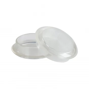 Select Hardware Castor Cups Plastic Clear 60mm 4 Pack
