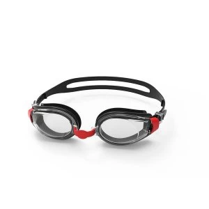 SwimTech Fusion Goggles Black/Red/Clear
