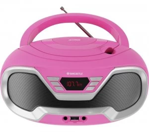 OAKCASTLE CD200 FM Bluetooth Boombox - Pink