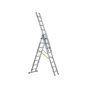 Zarges D-Rung Combination Ladder 3-Part 3 x 12 Rungs