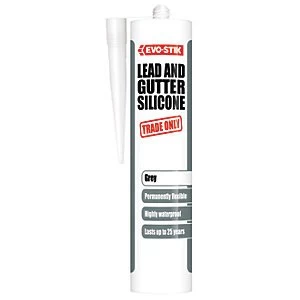 Evo-Stik Trade Only Lead & Gutter Silicone - Grey 280ml