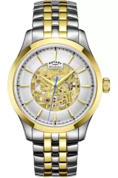 Mens Rotary Mecanique Skeleton Automatic Watch GB05033/06