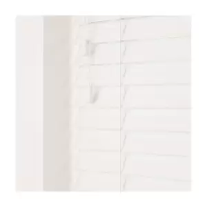 250cm Ultra White Faux Wood Venetian Blind With Strings (50mm Slats) Blind With Strings (50mm Slats)