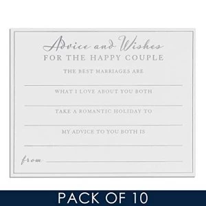 Amore By Juliana Wedding Advice Cards - Pack of 10