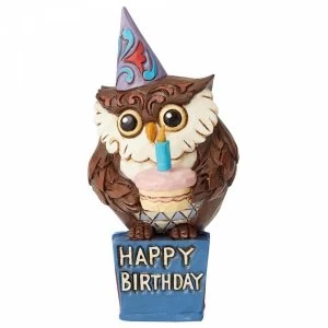 Birthday Owl Mini Figurine