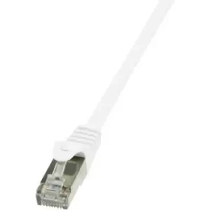 LogiLink CP2071S RJ45 Network cable, patch cable CAT 6 F/UTP 5m White incl. detent