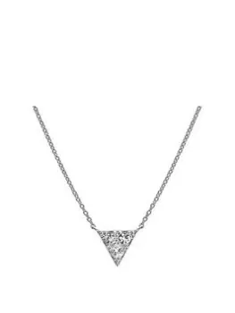 Hot Diamonds Stellar Triangle Necklace, Silver, Women