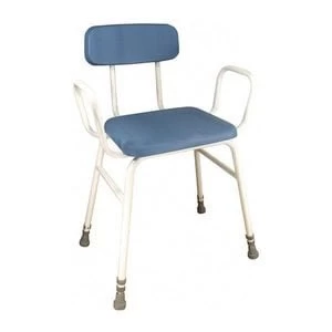 Aidapt Astral Perching Stool with Plain Arms and Padded Back