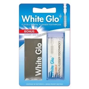 White Glo Dental Flosser Toothpicks
