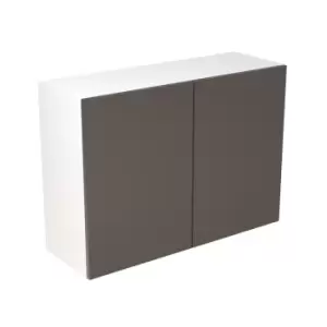 KitchenKIT Slab 100cm Wall Unit - Gloss Graphite