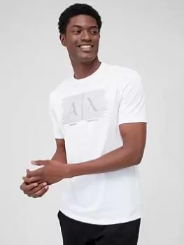 Armani Exchange Large Logo T-Shirt - White, Size XL, Men