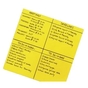 Post it Super Sticky Yellow Big Notes 558 x 558mm Pack of 30 BN22 EU