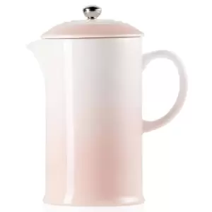 Le Creuset Stoneware Cafetiere With Metal Press Shell Pink