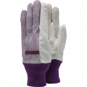 Town and Country Polka Dot Cotton Grip Ladies Gloves One Size